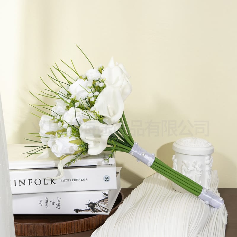 ins style Bride wedding holding flowers wedding dress license photo props wedding simulation fresh bouquet wholesale
