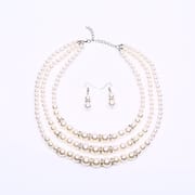 Internet Celebrant Popular Fashion Bride Imitation Pearl Necklace Earrings Set Women's All-match Decorative Stall Night Market Headwear Wholesale
