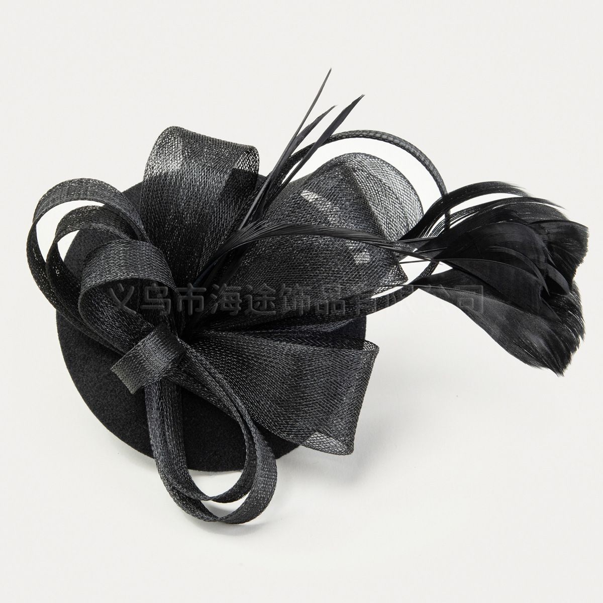 Noble Luxury Segment Elegant Retro Palace Black Dinner Bridal Hat Jewelry Ball Hairpin Jewelry