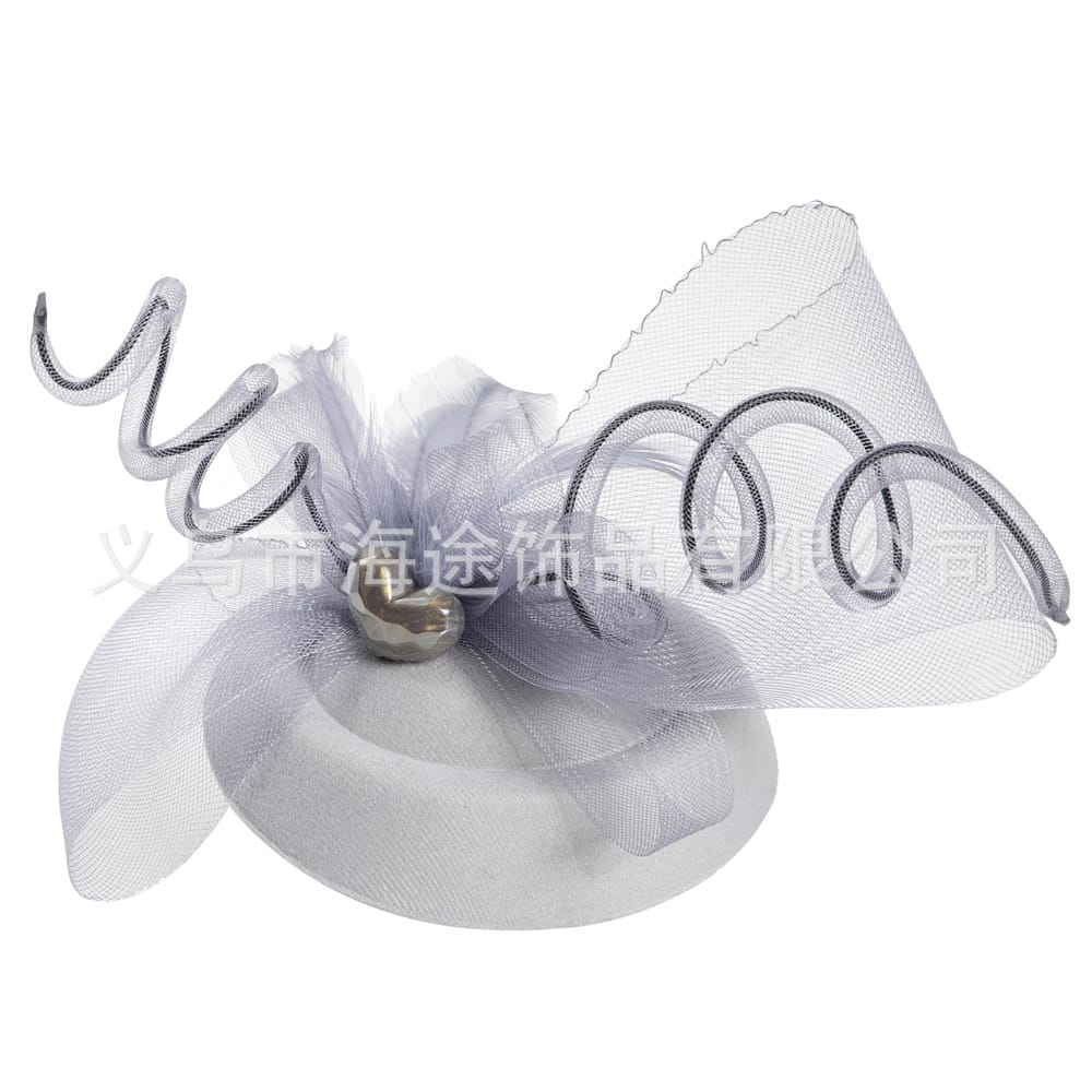 New European and American British imported mesh Pearl lovely bowler hat retro Noble elegant banquet women's headdress