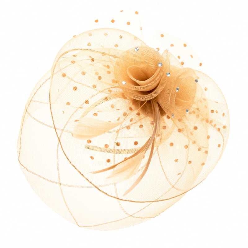 Cross-border girl veil party ball hair accessories with feather vintage decorations ladies hair net face-covering veil wholesale