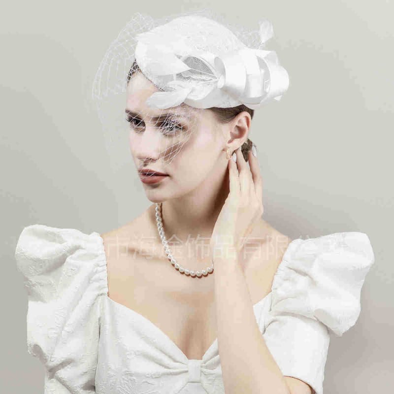  new vintage banquet bridal bowler hat hair accessories imitation linen mesh racecourse ball elegant small bowler hat