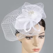 Amazon New Fashion Mesh Hat Summer Women Flower Mesh Fashion Hat Mesh Hat Wholesale