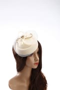 Summer European and American Outdoor Women's Hat Western Style Mesh Banquet Bridal Topper Bow Feather Headwear