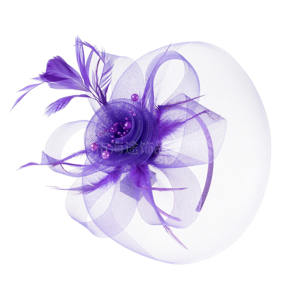 Korean Style Retro Accessories European Style Performance Feather Mesh Small Hat Wedding Dress Hair Accessories Face Covering Veil Headwear