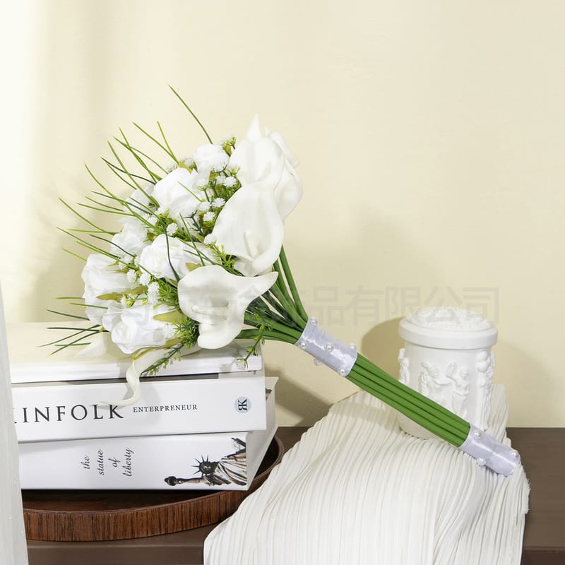 ins style Bride wedding holding flowers wedding dress license photo props wedding simulation fresh bouquet wholesale