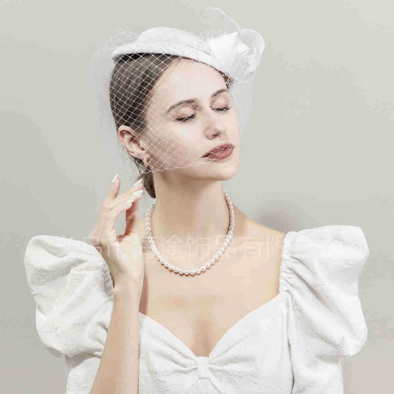  new vintage banquet bridal bowler hat hair accessories imitation linen mesh racecourse ball elegant small bowler hat