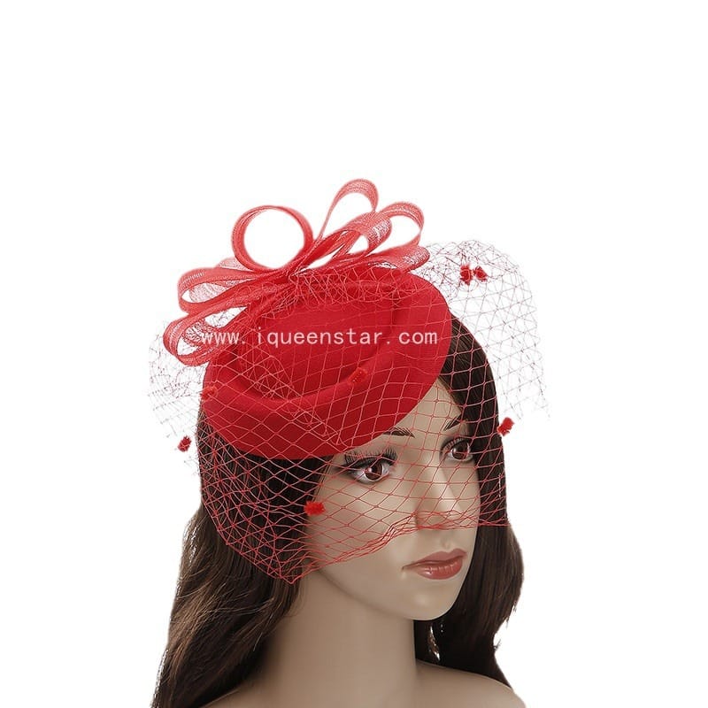 Amazon European and American ins pressure strip headdress small gauze hat stage performance exaggerated shooting props mesh adult hat