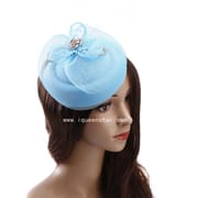 Summer European and American Outdoor Women's Hat Western Style Mesh Banquet Bridal Topper Bow Feather Headwear
