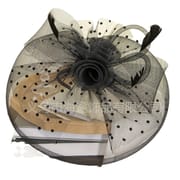European and American mesh big headdress girls' banquet personal photo headband handmade mesh top hat British retro style top hat