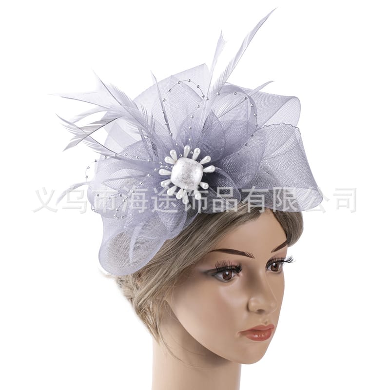 Retro Simple Mesh Hair Accessories Cross-border Stage Performance Silver Headwear Banquet Evening Bride Hair Accessories Wholesale