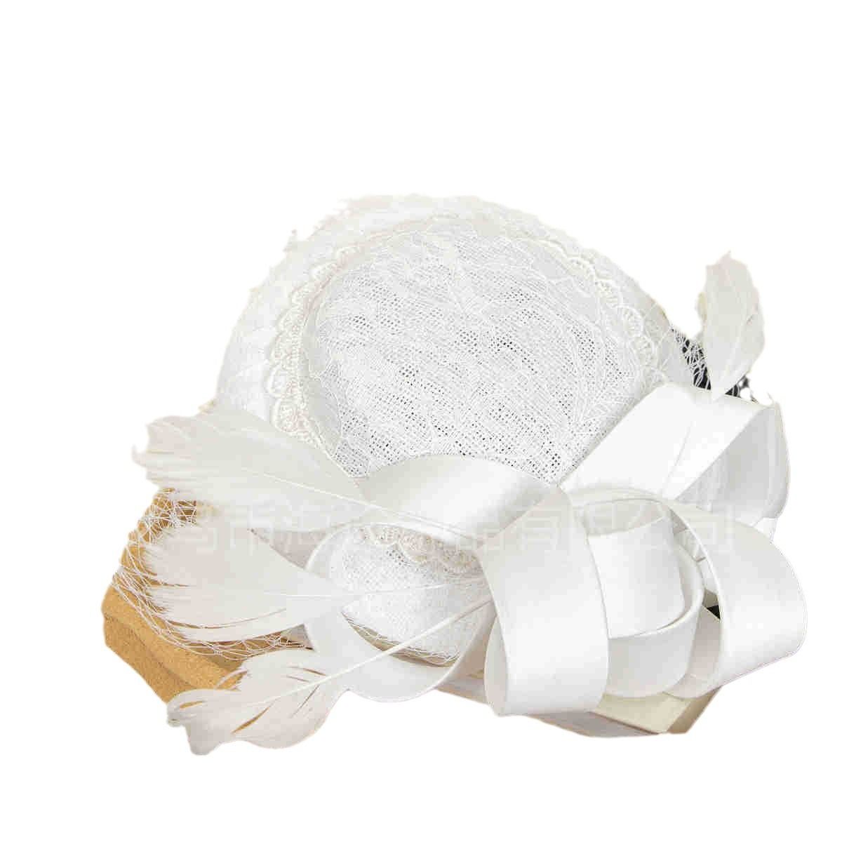  new vintage banquet bridal bowler hat hair accessories imitation linen mesh racecourse ball elegant small bowler hat