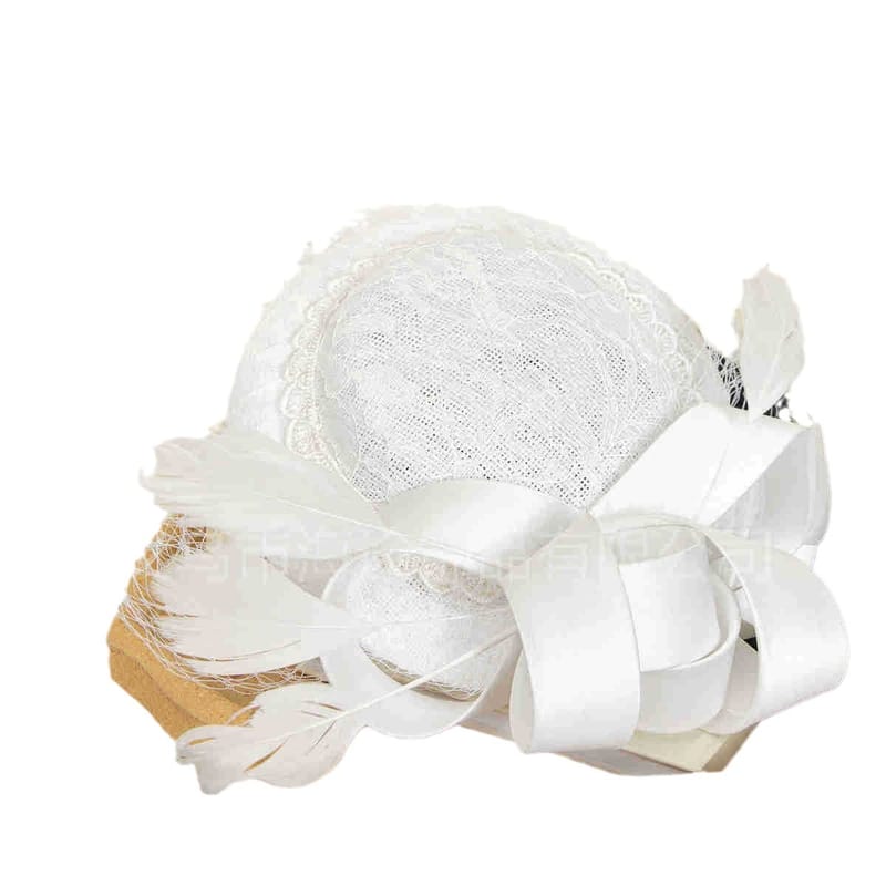  new vintage banquet bridal bowler hat hair accessories imitation linen mesh racecourse ball elegant small bowler hat