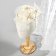 European and American New Dragonfly Folding Top Hat Female Bride Photo Headwear Mesh Top Hat Banquet Elegant All-match Top Hat