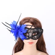 Black Lace Venetian Mask for Women - Masquerade Ball Mask with Feather Trim & Gold Accents 2025 Carnival Party Costume Accessory