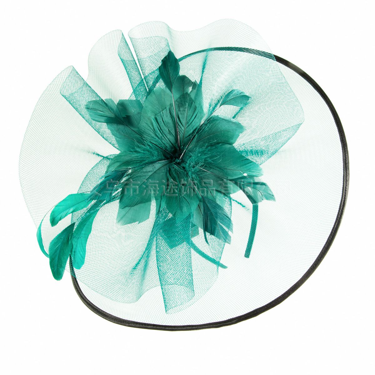 Ladies Exaggerated Retro Big Disc Topper Party Feather Tiara Bridal Mesh Tiara Topper Cross Border Amazon
