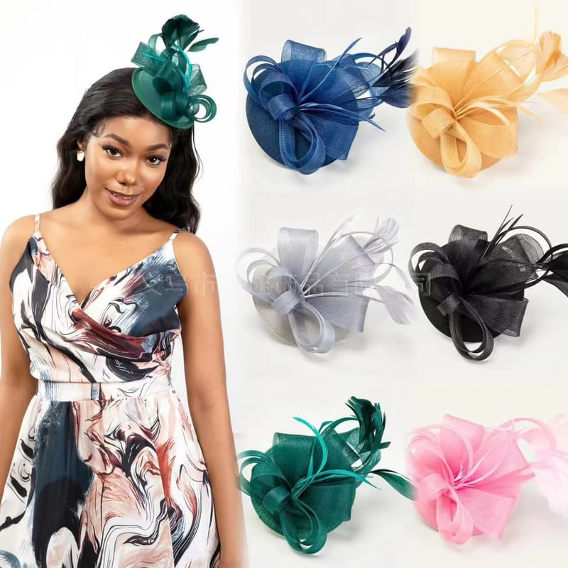 Noble Luxury Segment Elegant Retro Palace Black Dinner Bridal Hat Jewelry Ball Hairpin Jewelry