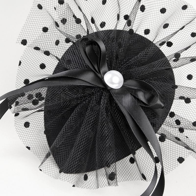 European and American Bride Mesh Top Hat Female Fashion Elegant Performance Small Top Hat Female Banquet Party Dinner Top Hat Spot