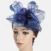 New Old Shanghai vintage mesh feather bowler hat Headdress Ball dinner elegant hair accessories bowler hat wholesale