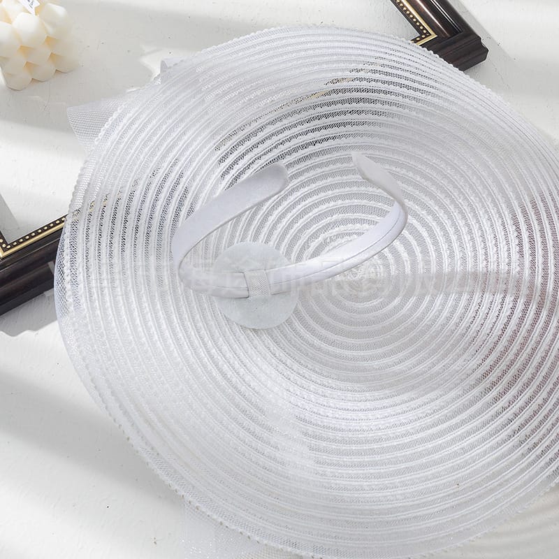 European and American British retro white top hat photo catwalk show Jockey Club hair accessories headband evening wear matching headdress in stock