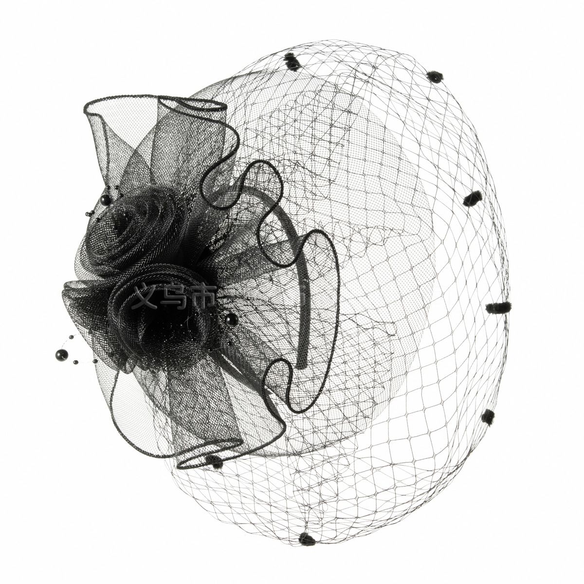 Cross-border bridal gauze headdress veil hair accessories wedding fashion cross-border supply feather hat hairband hair clip