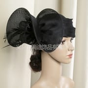 Amazon flower feather hat European and American wind imitation linen small fragrance socialite banquet temperament hat wholesale