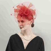 Amazon exaggerated large mesh cover top hat banquet women's hat photography stage accessories bridal headdress wholesale
