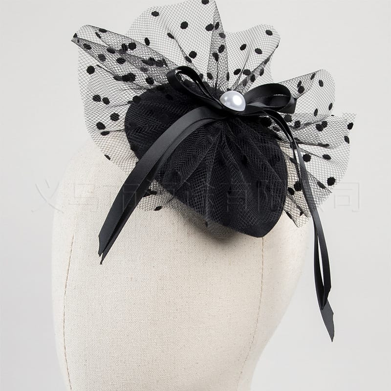 European and American Bride Mesh Top Hat Female Fashion Elegant Performance Small Top Hat Female Banquet Party Dinner Top Hat Spot