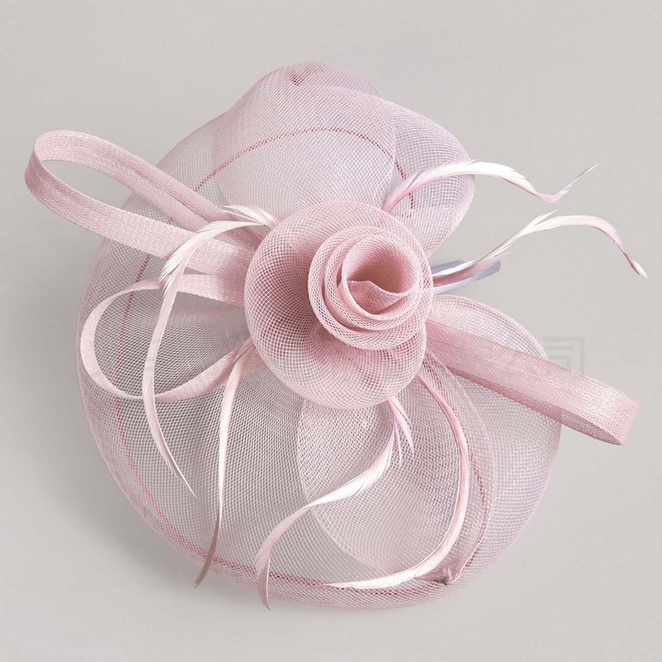 European and American Taro color medium net top hat bride Photo headdress gauze feather top hat banquet temperament all-match top hat