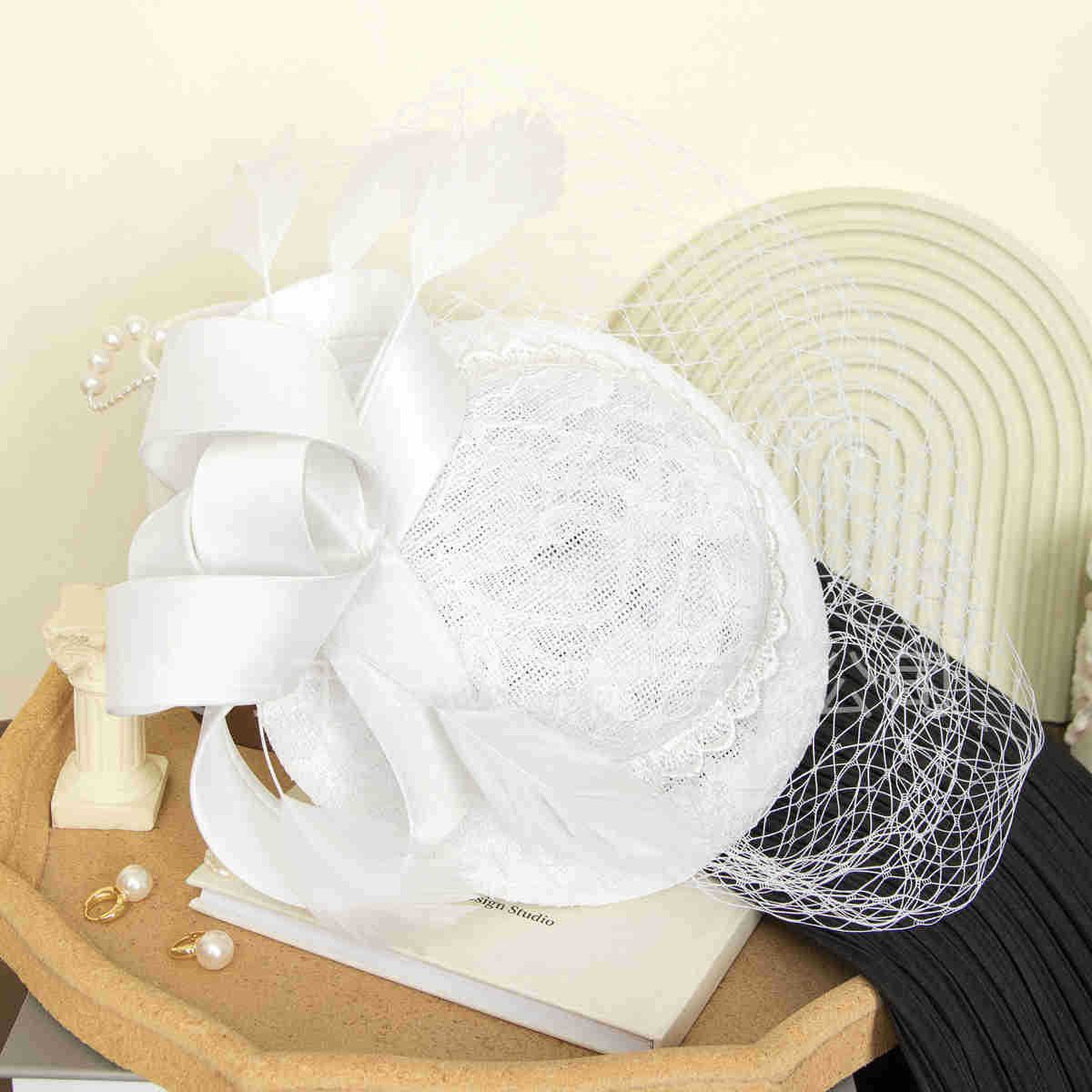  new vintage banquet bridal bowler hat hair accessories imitation linen mesh racecourse ball elegant small bowler hat