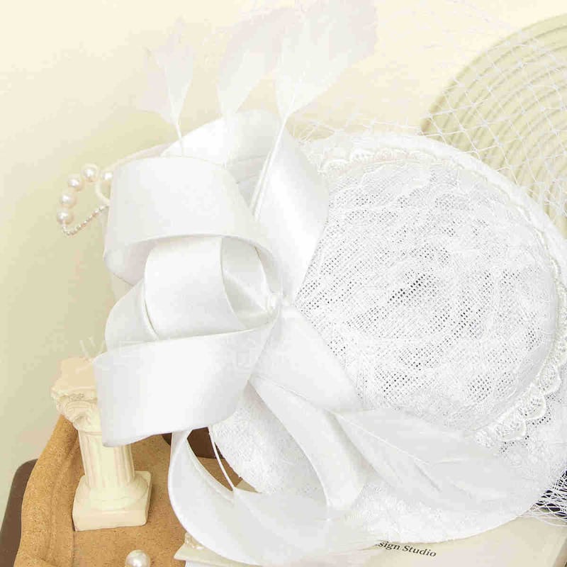  new vintage banquet bridal bowler hat hair accessories imitation linen mesh racecourse ball elegant small bowler hat