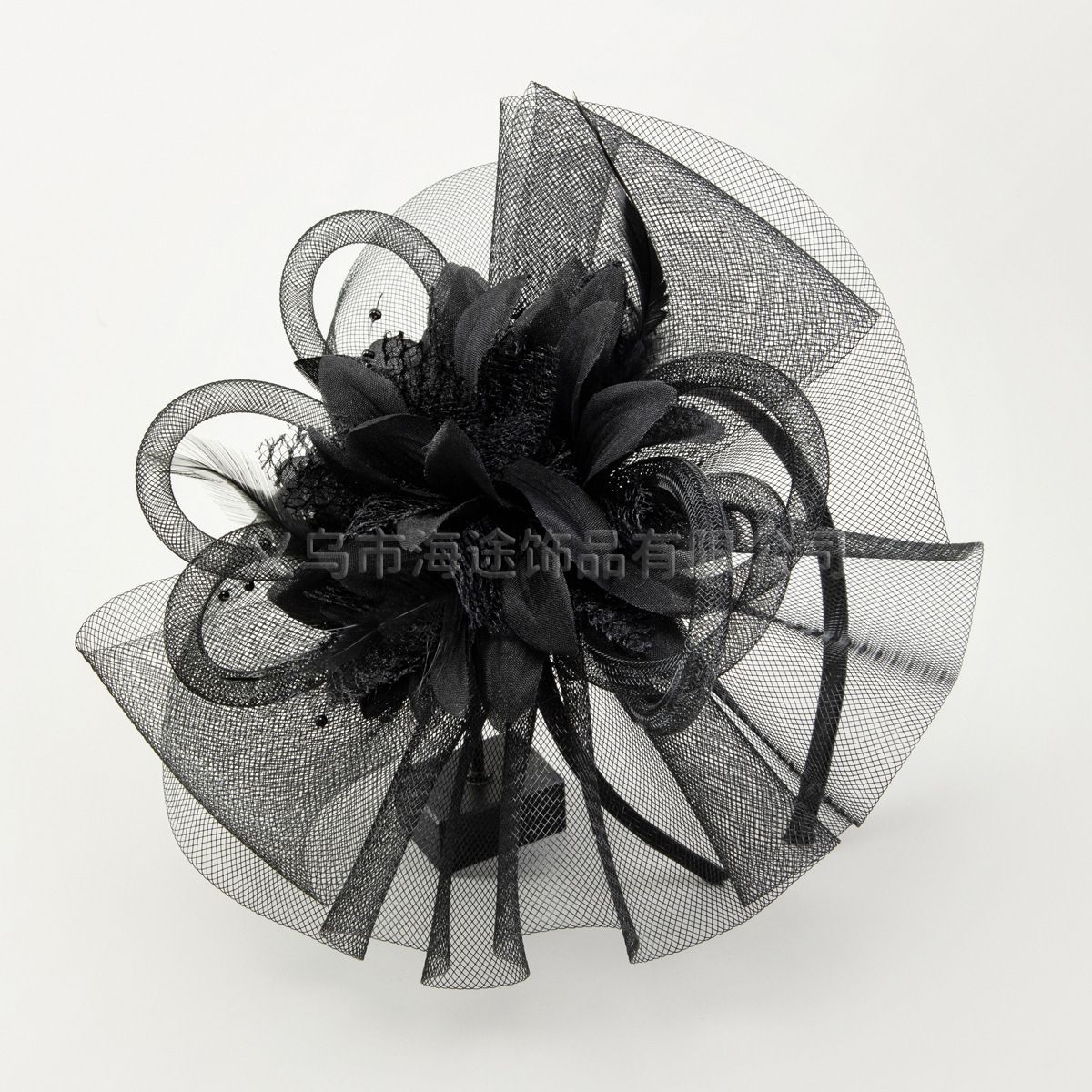 New British Vintage Gift Hat Mesh Bridal Headdress Hairpin Hairband Ladies Dinner Dress Matching Accessories