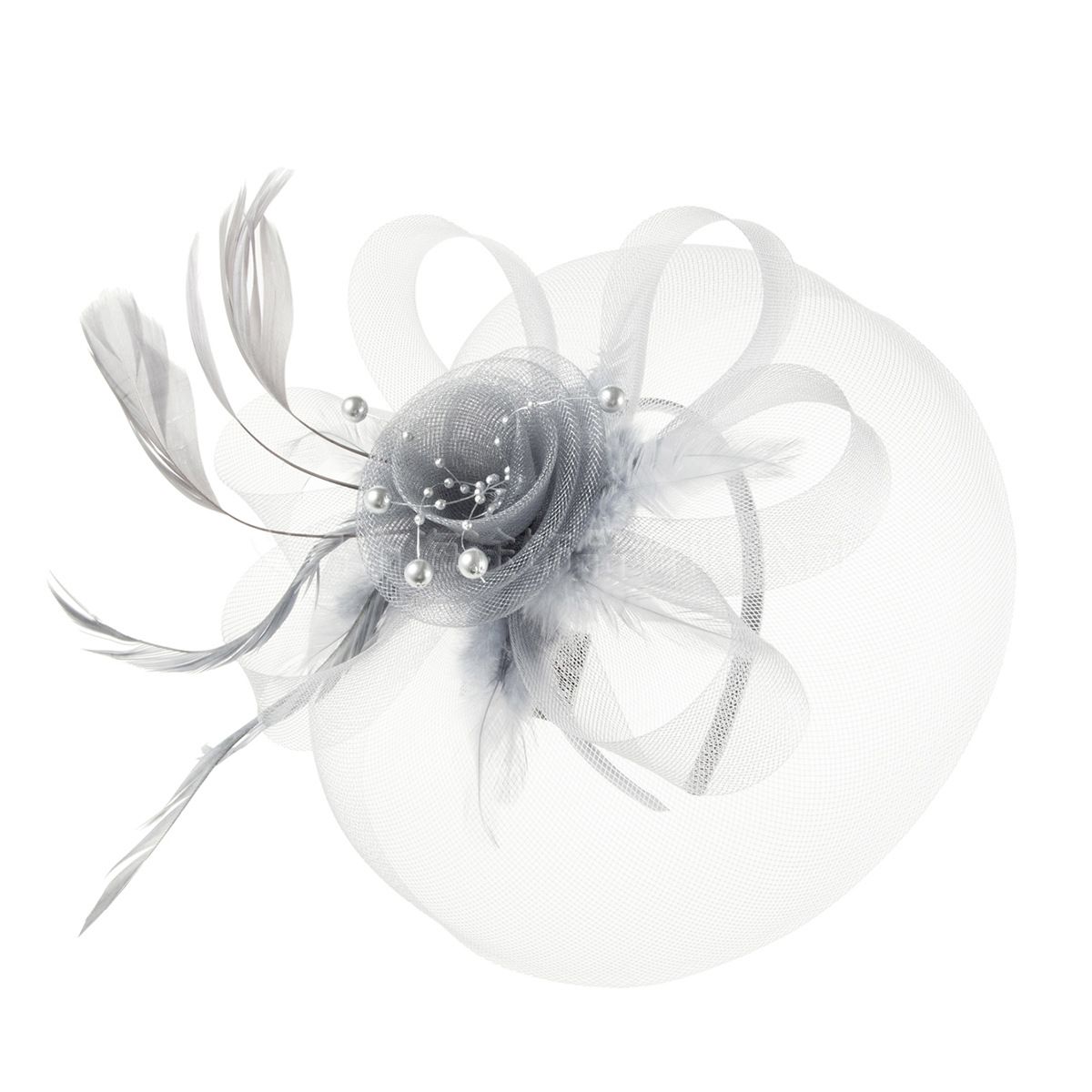 Korean Style Retro Accessories European Style Performance Feather Mesh Small Hat Wedding Dress Hair Accessories Face Covering Veil Headwear