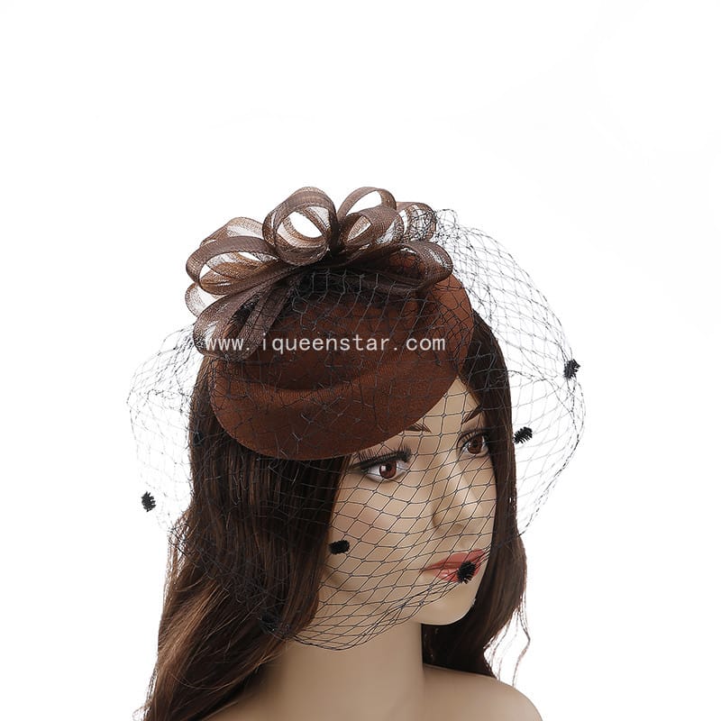Amazon European and American ins pressure strip headdress small gauze hat stage performance exaggerated shooting props mesh adult hat