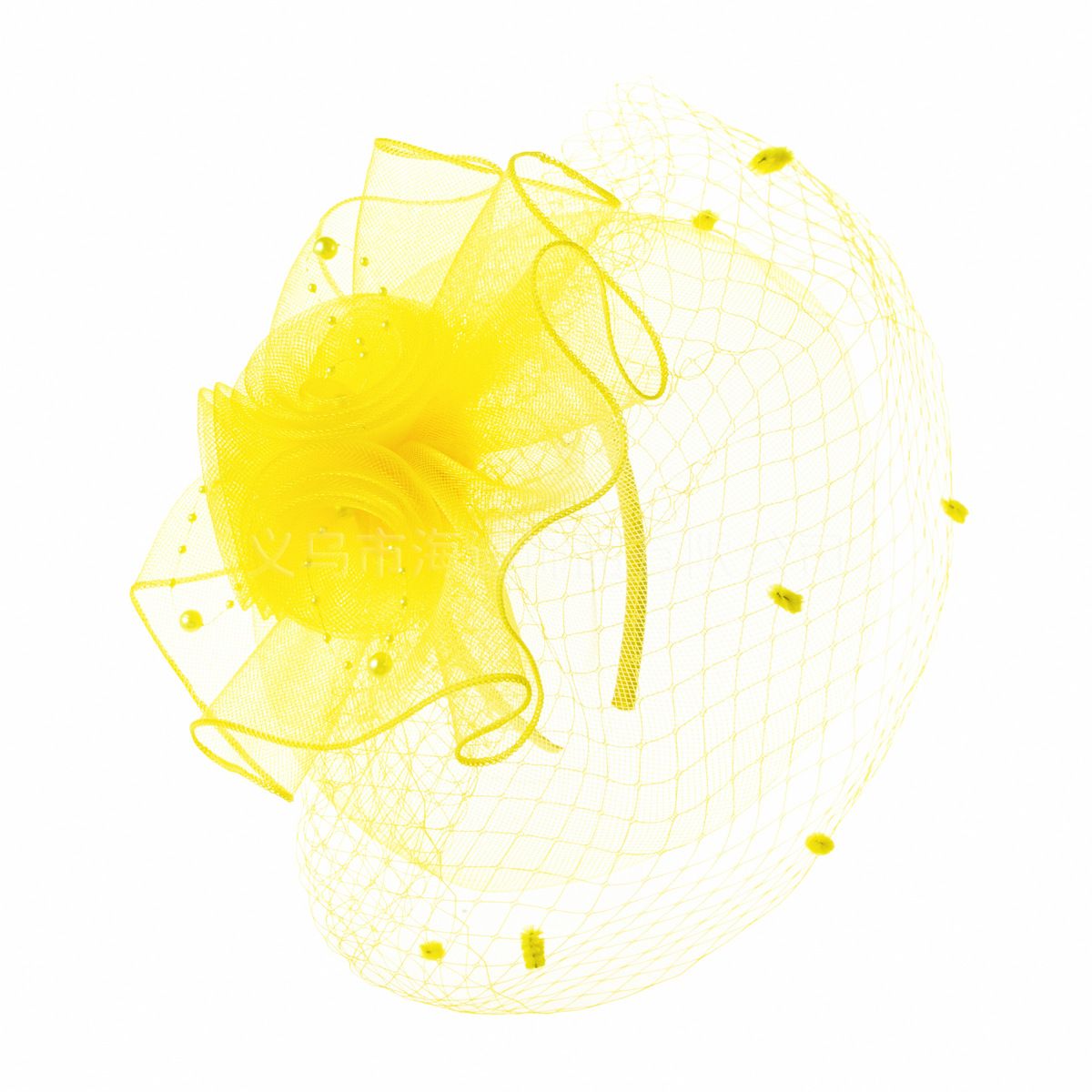Cross-border bridal gauze headdress veil hair accessories wedding fashion cross-border supply feather hat hairband hair clip
