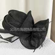 Amazon flower feather hat European and American wind imitation linen small fragrance socialite banquet temperament hat wholesale