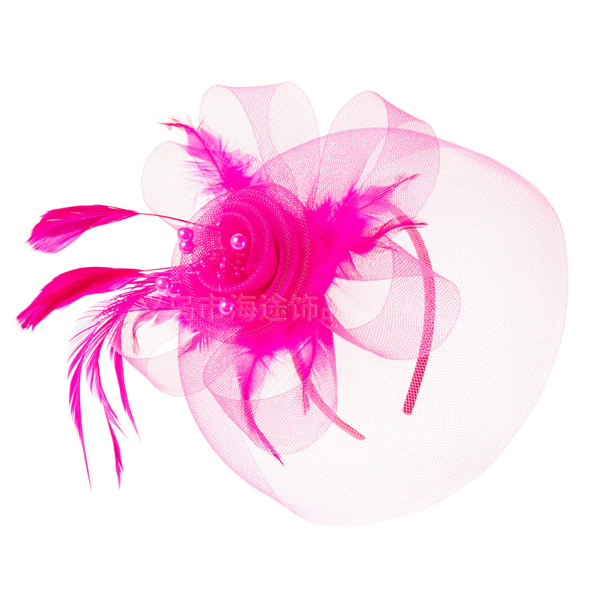 Korean Style Retro Accessories European Style Performance Feather Mesh Small Hat Wedding Dress Hair Accessories Face Covering Veil Headwear