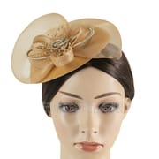 Factory direct Korean version of the yellow metal rope mesh small hat personality exquisite Net red hair accessories small hat women