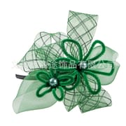 Foreign trade cross-border mesh headdress European green feather mesh headdress stage performance evening paty hair accessories wholesale