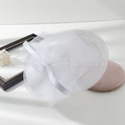 European and American British retro white top hat photo catwalk show Jockey Club hair accessories headband evening wear matching headdress in stock