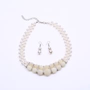 Internet Celebrant Popular Fashion Bride Imitation Pearl Necklace Earrings Set Women's All-match Decorative Stall Night Market Headwear Wholesale