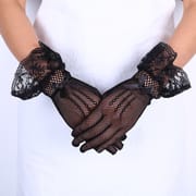 TikTok Internet Popular Lace Short Breathable Riding Sun Protection Gloves Women's Wedding Bride Wedding Gloves