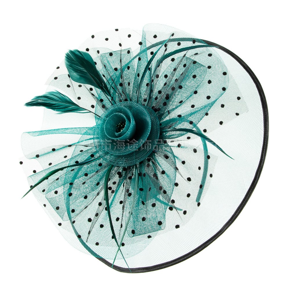 Vintage Veil Headwear Bride's Headwear Hair Accessories Feather Face Covering Hairpin Veil Small Topper Mesh Feather Headwear