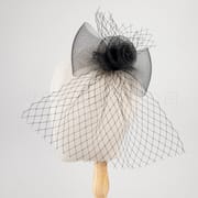 Factory direct fashion European and American style black bow mesh headdress studio bride headdress hat in stock wholesale
