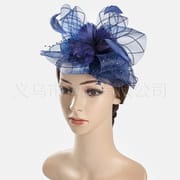 New Old Shanghai vintage mesh feather bowler hat Headdress Ball dinner elegant hair accessories bowler hat wholesale