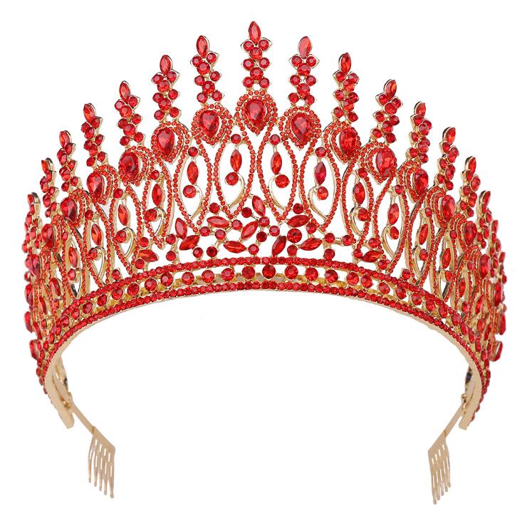 Women Fashionable Wedding Crown Hollow Claw Chain Rhinestone Crown Alloy Girl Princess Crown 