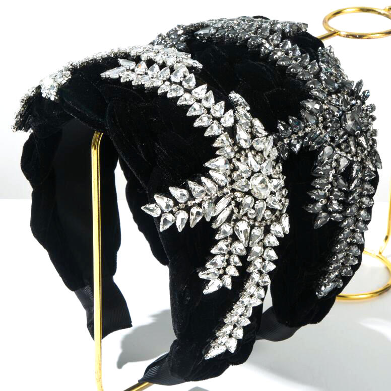 Korean wool fabric hand-woven twisted knot hairband elegant and luxurious hair accessory