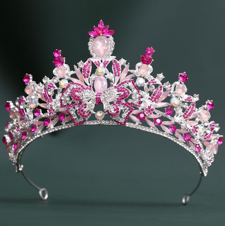 New bride crystal leaf crown headpiece wedding adult ceremony makeup crown