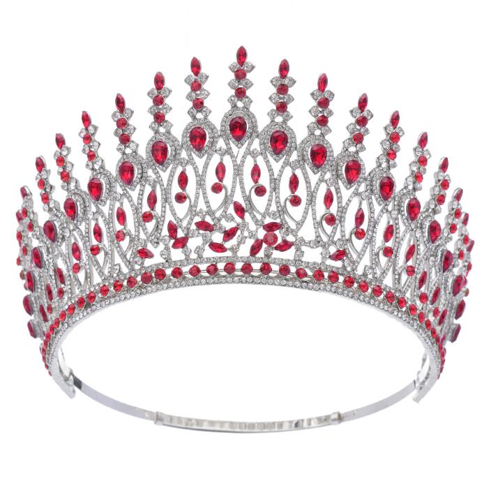 European and American style beauty pageant crown bridal crown birthday party fashion show adjustable headpiece