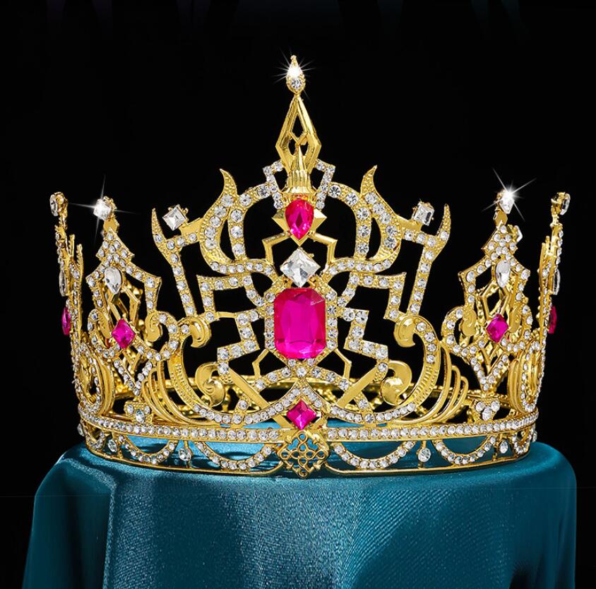 Manufacturer direct-sale crystal wedding headwear crown headwear bride beauty competition champion tiara